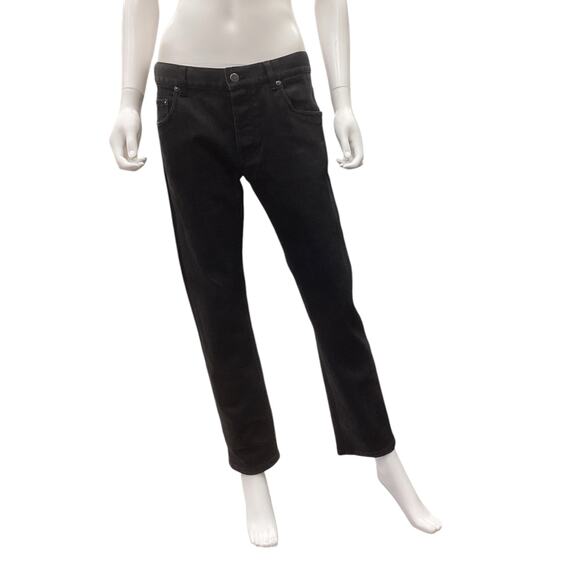 Prada Tapered Fit Denim Jeans Women’s Size 33 in Washed Out Black - Picture 1 of 5